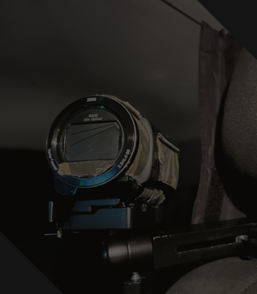 A Leicester based detective's video camera mounted on a car seat